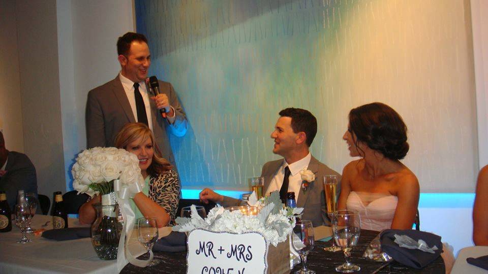 Oh we wish you could have been there to hear the toasts, they were all amazing....great news is Josh was there from Evermoore Films...Can't wait to see their video.