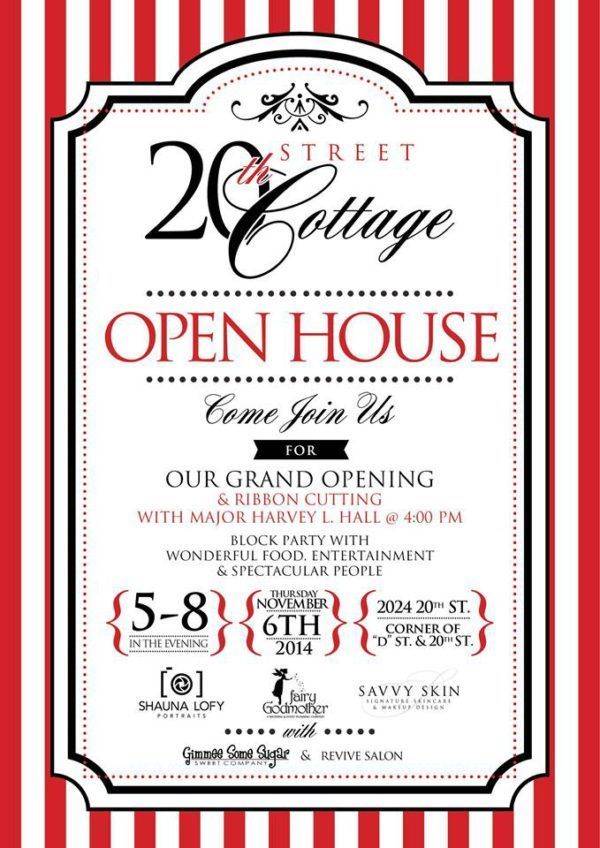 20th Street Cottage Grand Opening Invitation