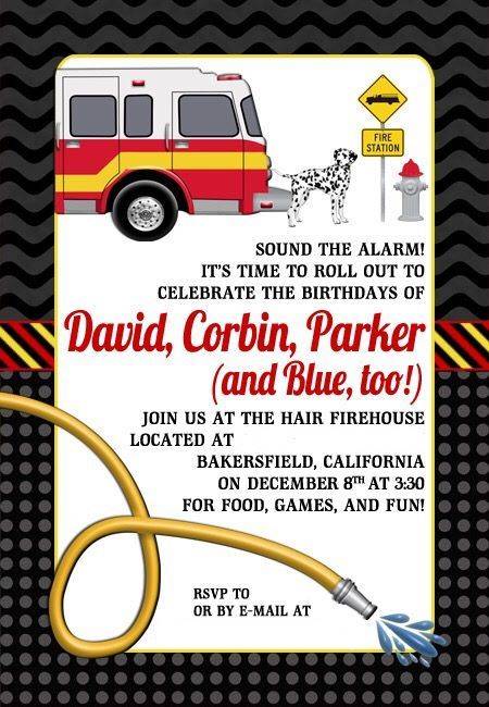 Hair Fire Birthday Invitation