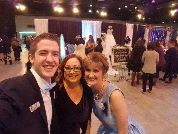 Fairy Godmother Colleen and Fairy Godfather TJ with Angela of Enchanted Bridal!